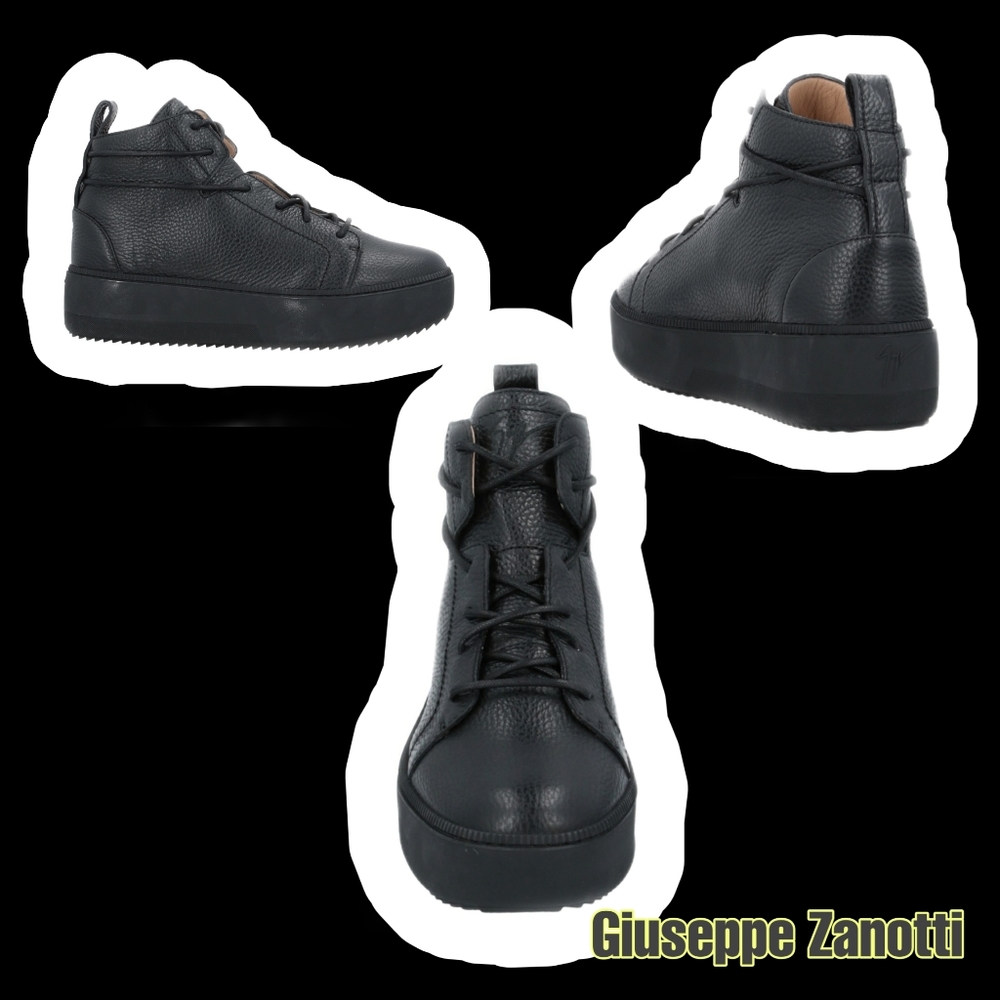 GIUSEPPE ZANOTTI Hi Top Sneakers Leather Black
